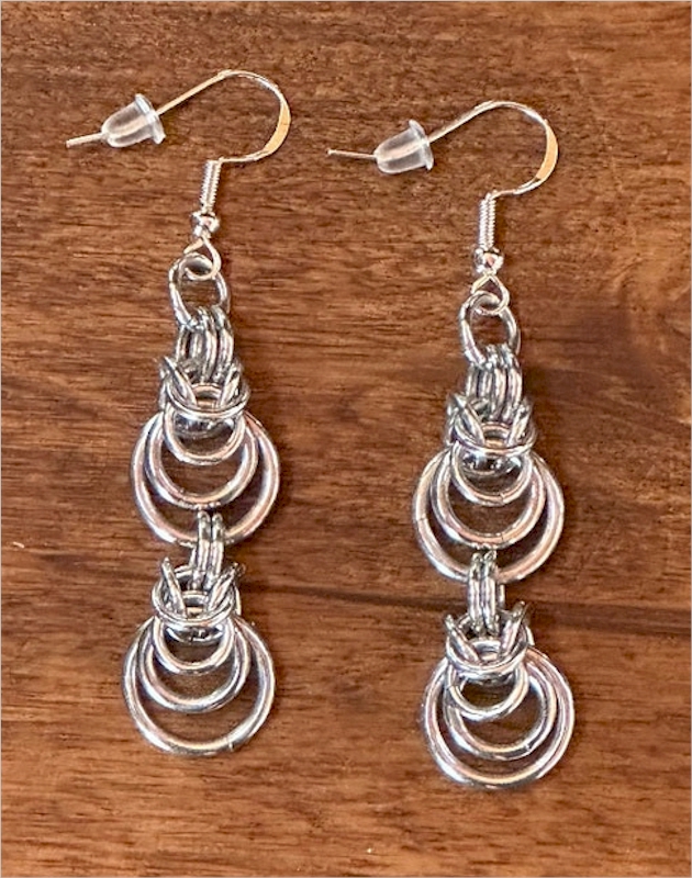 Stacked Chain Maille Earrings